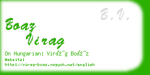 boaz virag business card